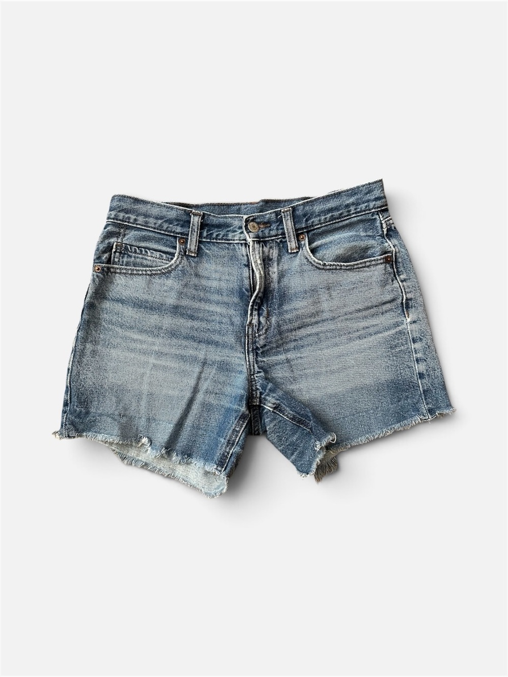 Denim Mid Thigh Shorts
